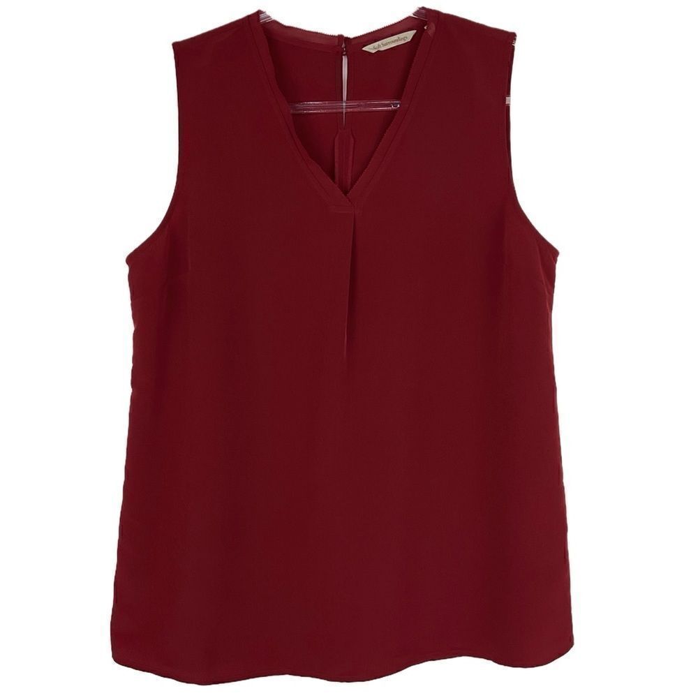 Soft Surroundings Dark Red Sleeveless Top Large